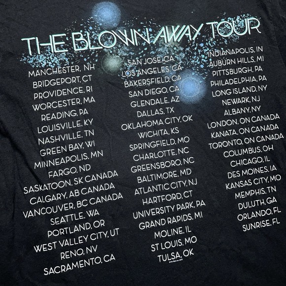 Carrie Underwood The Blown Away Tour Womens Graphic T Shirt Black Cotton Medium - Picture 7 of 13